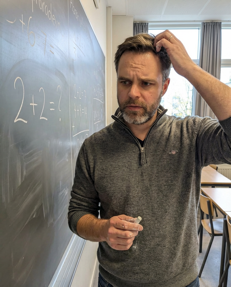 Hans really struggles.